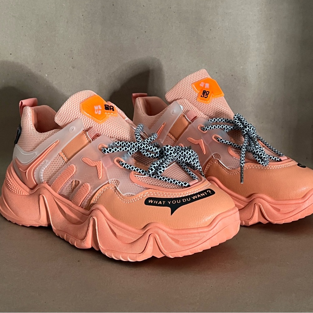 Chunky Peach Sneakers